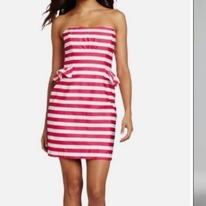 Lilly Pulitzer Maybell Azalea pink peplum dress Size 4